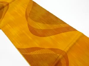 リサイクル　曲線模様織出し袋帯